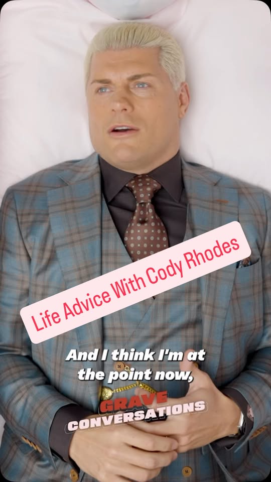 When it comes to life advice, WWE Superstar Cody Rhodes has some thoughts. 🧐