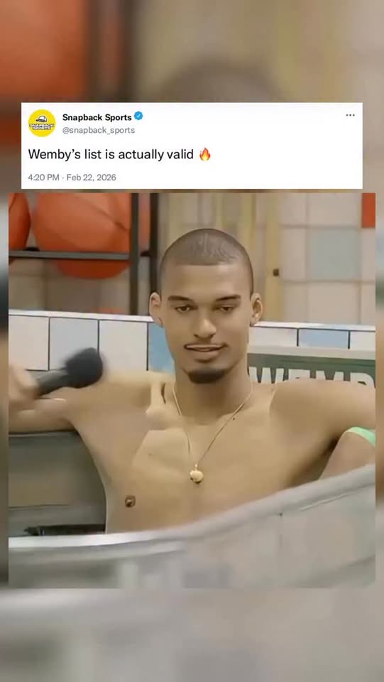 Victor Wembanyama’s All-Time Starting 5️⃣ 

PG - Steph Curry 
SG - Michael Jordan 
SF - LeBron James
PF - Tim Duncan
C - SHAQ

(Via @ultimate.potential_)