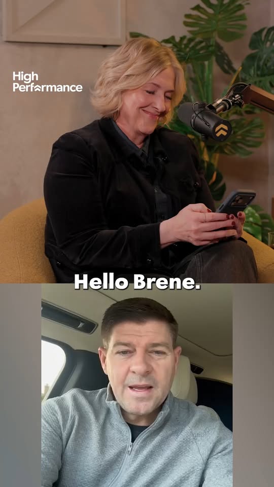 We got Steven Gerrard to send a surprise video message to lifelong Liverpool fan Brené Brown and her reaction was absolutely priceless... 🤣❤️