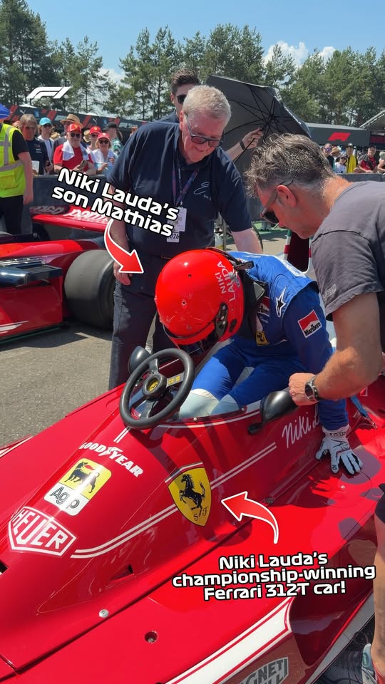 An incredible moment as Niki Lauda's son takes his 1975 championship-winning Ferrari for a lap of the Red Bull Ring ❤️🥹

#F1 #Formula1 #AustrianGP