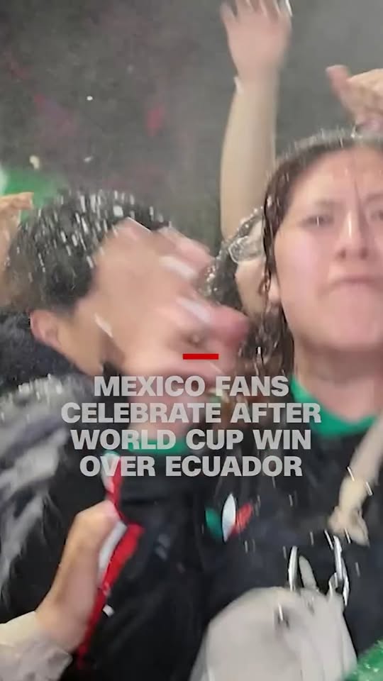 In Mexico City, fans held huge celebrations after Mexico beat Ecuador 2-0 and advanced to the Round of 16 in the World Cup.