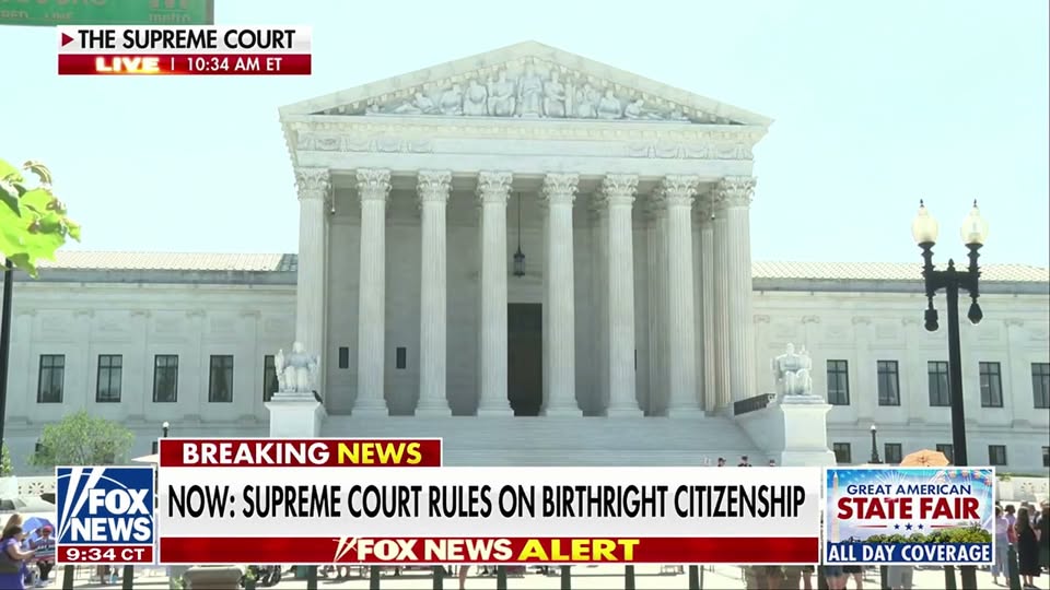 🚨 BREAKING: In a landmark decision, the Supreme Court ruled 5-4 AGAINST President Trump’s executive order limiting birthright citizenship from children of illegal immigrants.