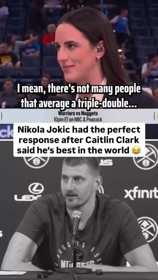 Nikola Jokic’s comedic ability was on full display after Caitlin Clark said he’s the best player in the world 🤣

(🎥 via NBAonNBC, DNVR_Nuggets / X)