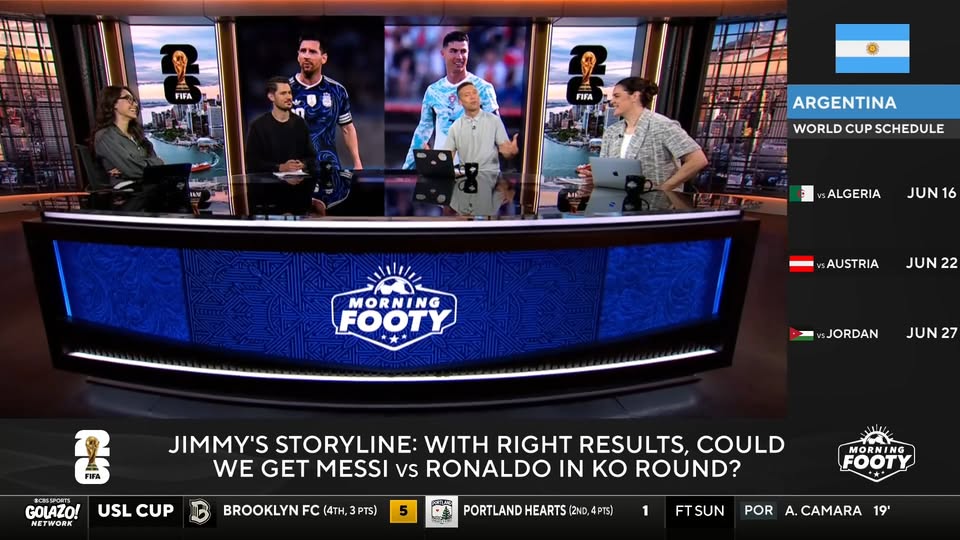 "We're going to have Leo Messi vs. Cristiano Ronaldo in the Round of 16."

Jimmy Conrad previews a potentially epic World Cup knockout game 🐐