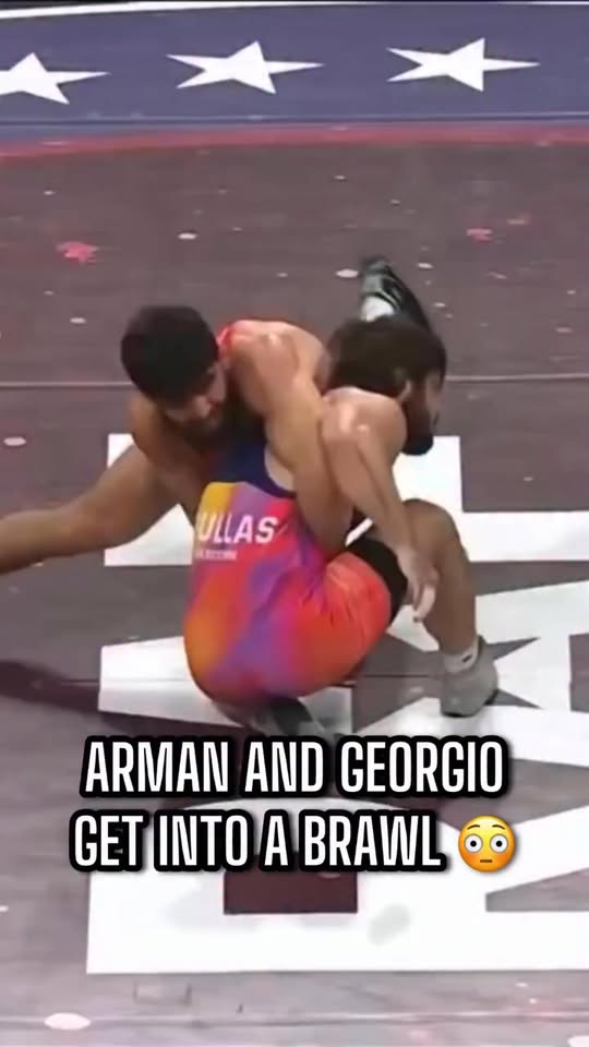 Absolute crazy scenes at RAF 06 as Arman Tsarukyan and Georgio Poullas get into a brawl as their wrestling match ends.

Via @foxnation