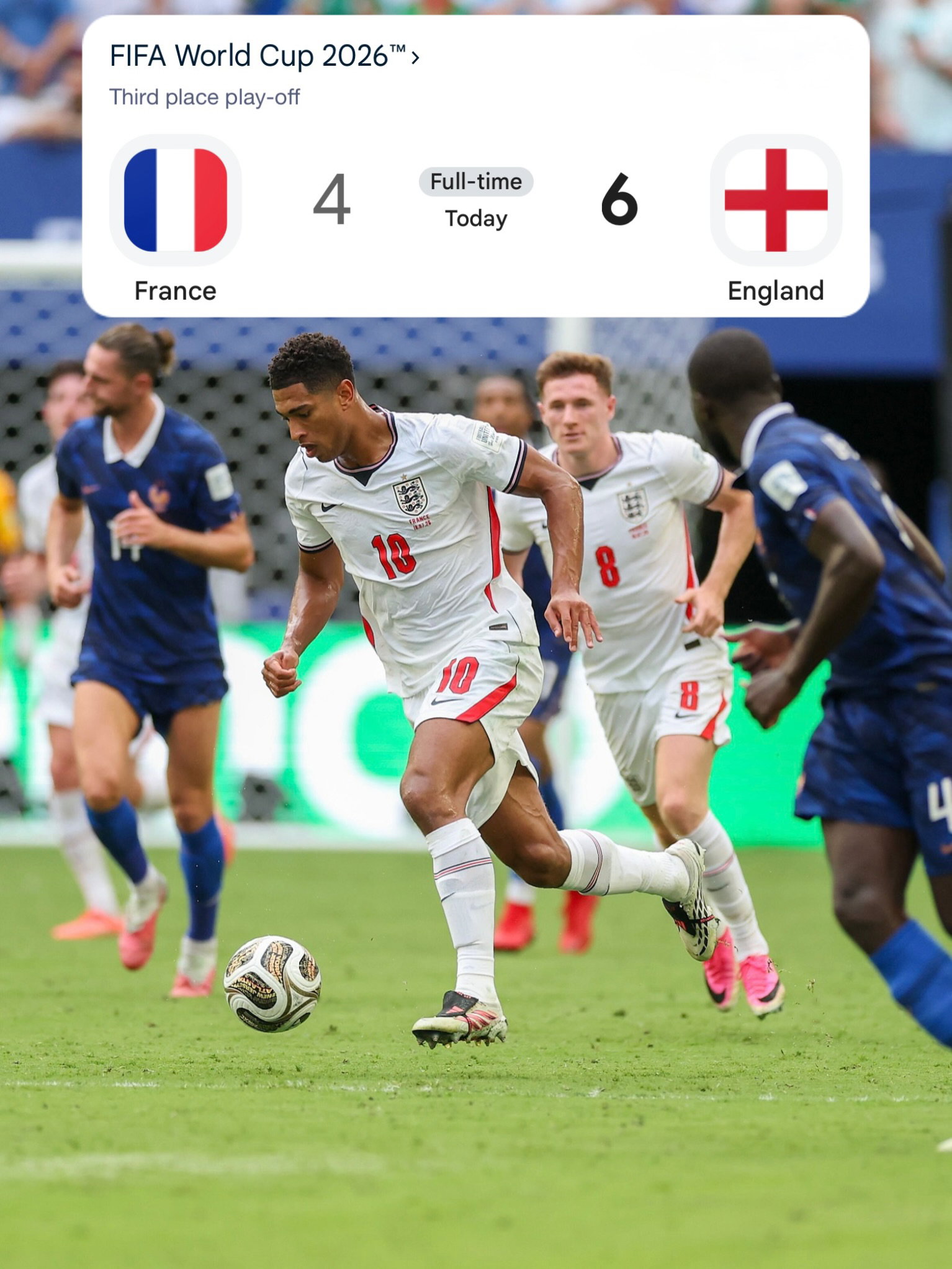 ENGLAND JUST BEAT FRANCE 6-4 FOR THIRD PLACE IN THE 2026 FIFA WORLD CUP‼️🏴󠁧󠁢󠁥󠁮󠁧󠁿

Did y'all watch the match⁉️🤔

#polymarketpartner