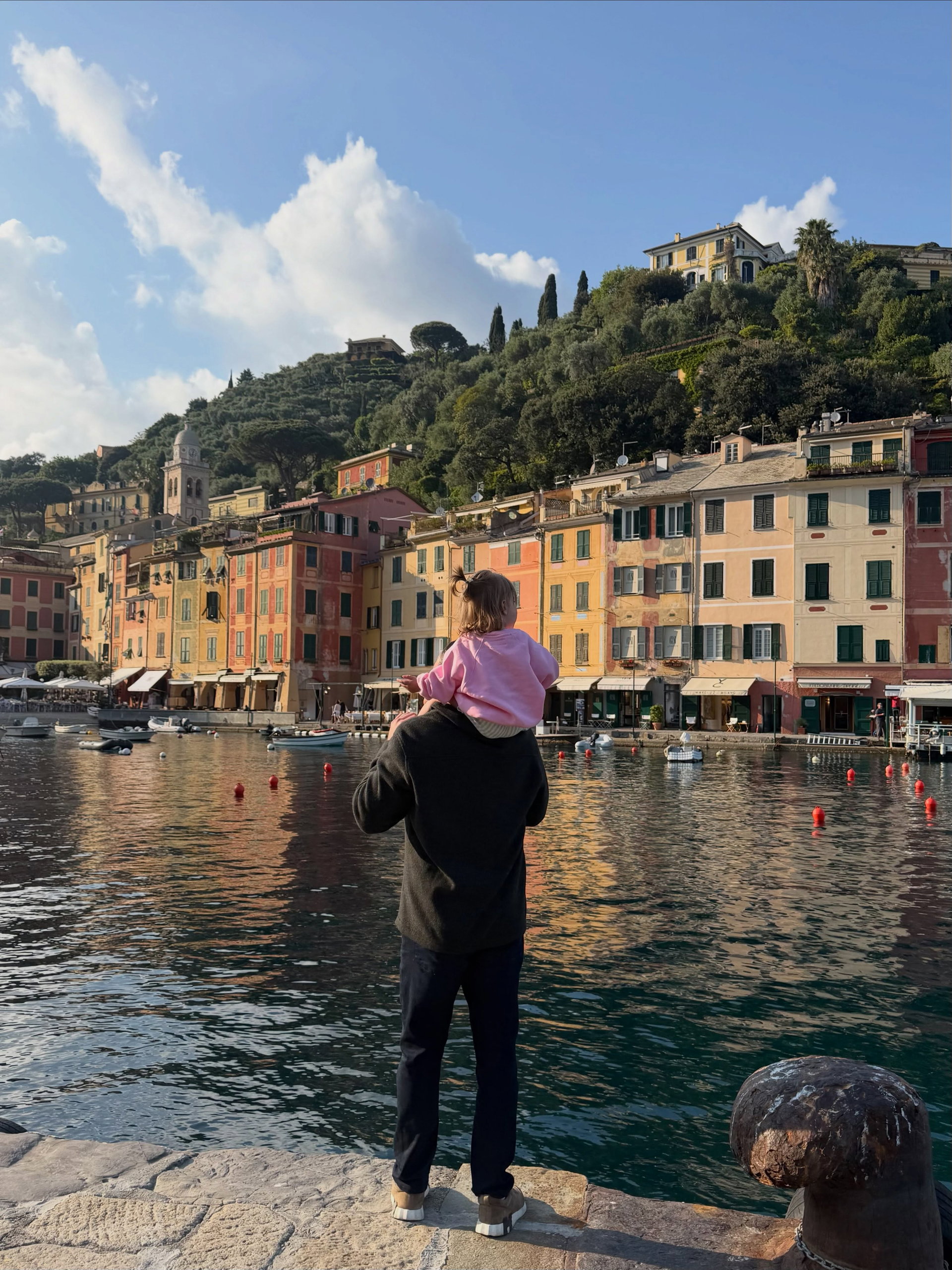 #ad Portofino was unforgettable, and Paloma was obsessed🩵 #ChaseSapphirePartner
 
@chasesapphire Reserve is our go-to credit card and the best for worldwide travel and dining. We’ve been cardmembers since 2016! You earn 8x points on all @chasetravel purchases and 4x points on flights and hotels booked direct. When you book with The Edit (a handpicked collection of 1,000+ hotels and resorts like @belmondhotelsplendido), you enjoy room upgrades (if available), daily breakfast for two, and a $100 property credit. 
 
Learn more about Sapphire Reserve cardmember travel benefits at the link in my bio.