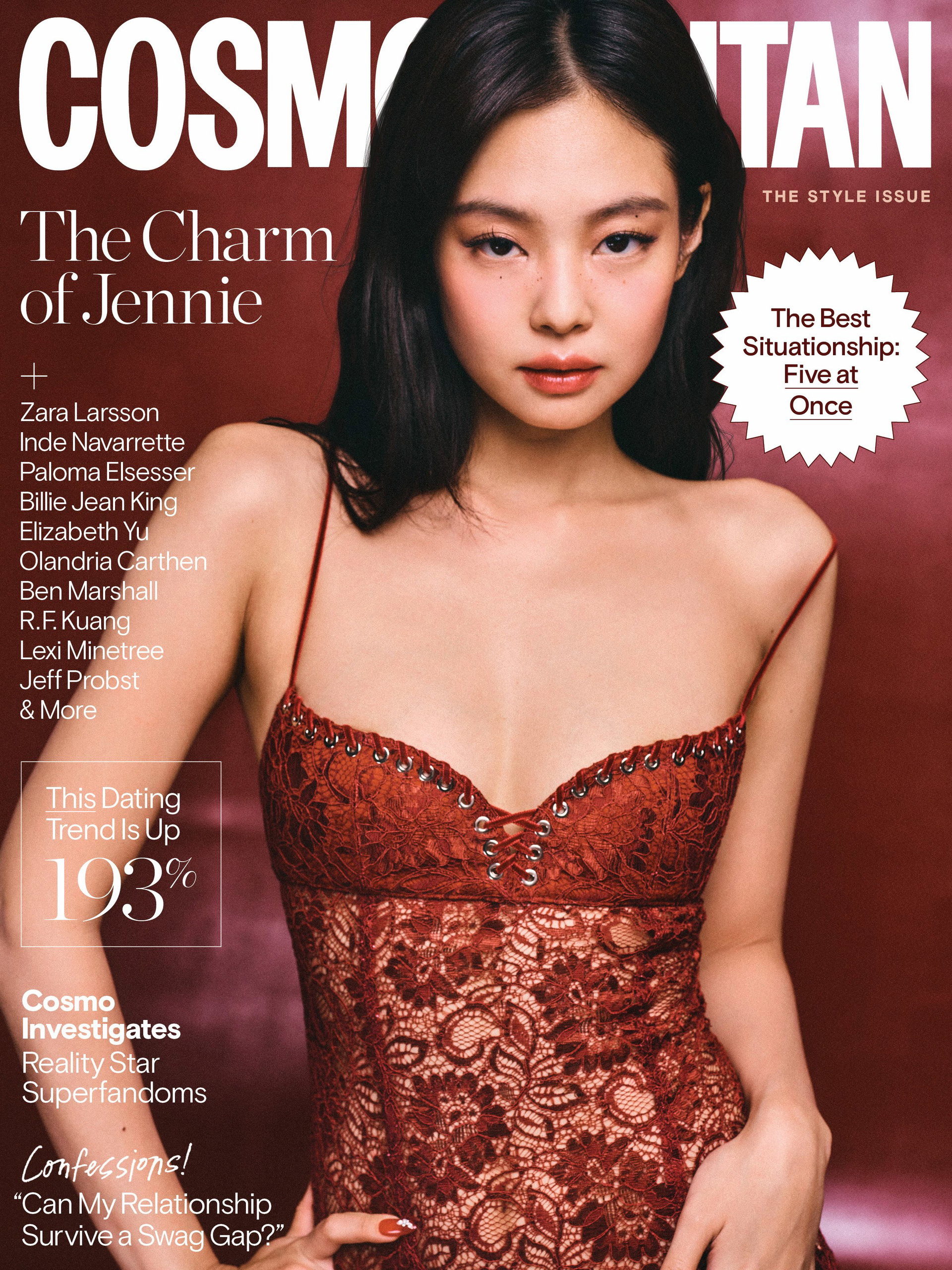 Cosmo Fall 2026 
Editor-in-Chief: @willahbennett
Photographer: @graysonvaughan
Styling: @branduh
Interview: @brittanyspanos
Hair: @evaniefrausto 
Makeup: @2501x2501 
Manicure: @nailsbymei 
Special Thanks: @sam__woolf
Set Design: @commerciallyviable
Creative Director: @samantha_adler
Executive Editor: @saschapix 
Senior Entertainment Director: @maxwelllosgar
Visual Director: @scottmlacey