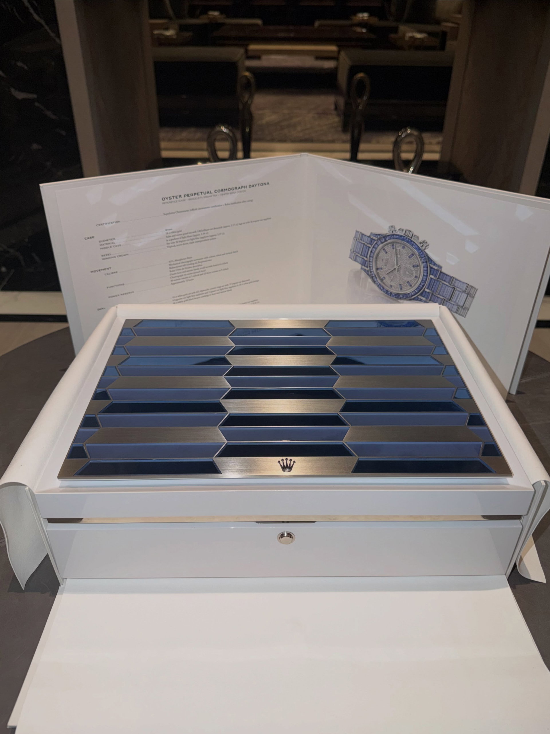 Today I received the most important thing I have ever had the pleasure of owning. This is the One of One Piece Unique Ice Gradient Daytona by @rolex 
Crafted to celebrate the record breaking milestones of 2026 
Please do not get your local jeweler to recreate 
This is a stand alone and a part of history 
Thank you to the wonderful team at Rolex for blessing me with such a generational ticker ⌛️