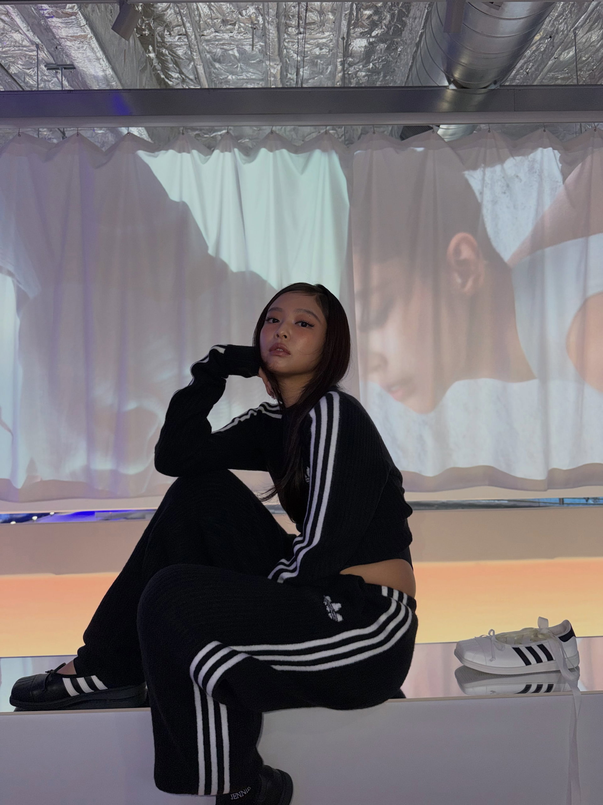 something I’ve been working on for the past year with @adidasoriginals 🖤 a dream collab I’ve dreamt of foreverrrr!!! thank you to the adidas team for creating this moment with me. everything began with the freedom of movement, limitless space, and the graceful balletcore dream ☁️☁️☁️ so proud of how each piece turned out. go get yours noww 🖤