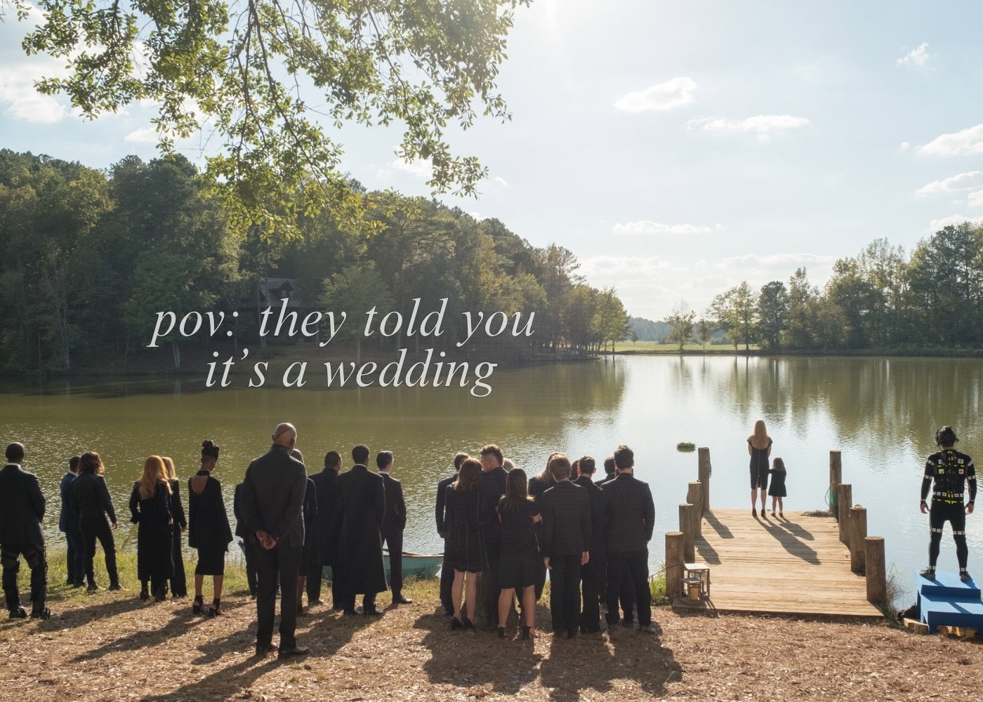 It was in fact not a wedding.

Relive the experience of Avengers Endgame: Encore back on the big screen, in theaters everywhere. Get tickets now at the link in bio.