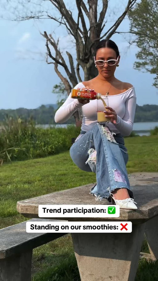 We’re standing on business not our smoothies 😏

#bolthousefarms #juices #viraltrends #smoothies