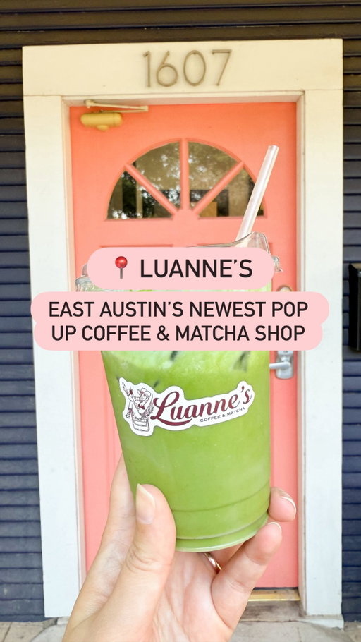 💚 New New 💚 coffee & matcha pop up on E. Cesar Chavez is a real cutie!

@luannescoffee is popping up in a bungalow with a hair salon and a tattoo artist, next to @heywoodhotel and she cuteeeee and delish! I ordered the Blue Coconut Matcha Latte 🥥🍵 because it’s #dairyfree but everyone was ordering and raving about the Honey Cornbread Latte (matcha, honey vanilla syrup, cream top, corn soy milk) so I’ll have to go back prepared with a Lactaid (🤣). The banana bread latte also sounds divine!

Pop in to this pop up and you’ll be delighted! Check their insta for hours!
📍 1607 E Cesar Chavez
-
-
-
Matcha latte. Coffee shop. Pop up. Barista.
#matcha #matchalatte #bluecoconut #cornbread #latteart #baristadaily #popup #coffeeshop #caffeine #atx #austintx #coffee #eastaustin #austinmatcha #austincoffee