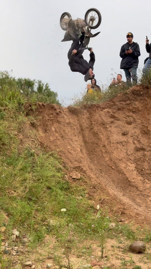 Shovel-yes Borrowed Pitbike-yes Rain day-yes Water feature-yes Only trying to have more fun than everyone else-hell yeah