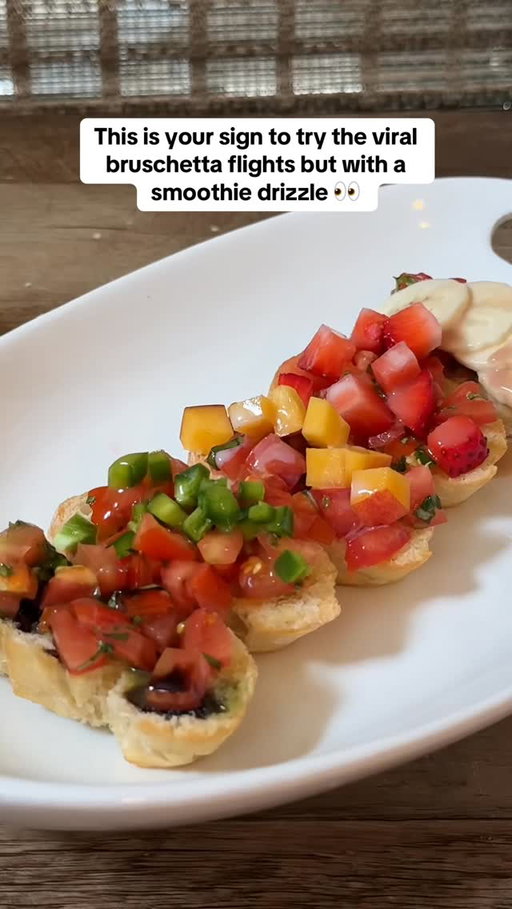 Next time you make this viral bruschetta flight swap the glaze for a smoothie drizzle and thank us later 🤝✨

#bolthousefarms #bruschetta #viralrecipes #foodflight #smoothies

🎥: @yessidothecookingg