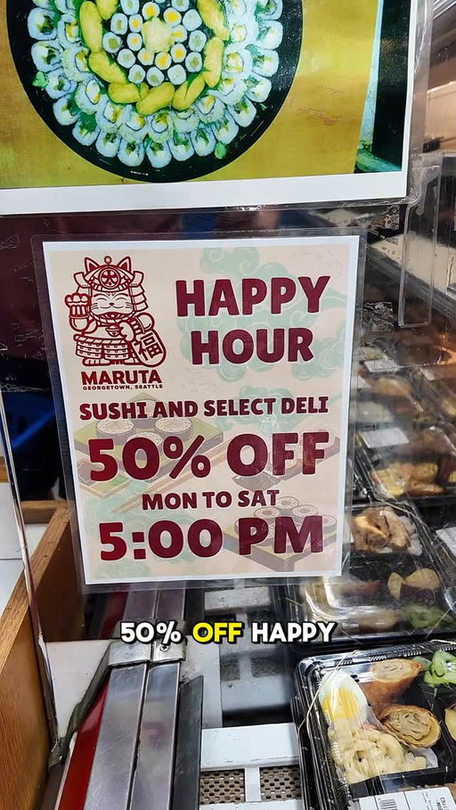 I also stop by here when I’m in the Georgetown neighborhood. I just love going to @marutashotenseattle and picking up some California Rolls and other hot items. I think they make the best California Rolls and when you go after 5pm, they’re 50% off along with other items. 
The best time to go to @marutashotenseattle though is during lunch time. I love getting a Chinese Deli Combo and you have to go over to their deep fried section and pick up some Karaage, croquettes or wings to go with it.

This is always one of my favorite casual meals in Seattle. I just love this neighborhood grocery store and if you haven’t been, stop by next time you’re in Georgetown.