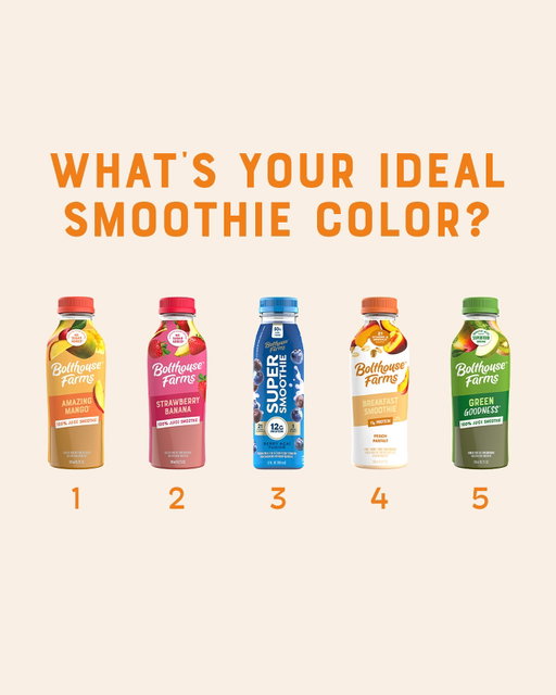 Forget your iced coffee color... what’s your favorite smoothie color 🤭

#bolthousefarms #smoothies #smoothieflavors #juices