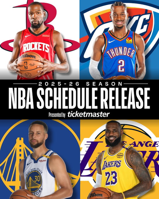 Get your tickets now at Ticketmaster! 🎟️ The full schedule has dropped... don’t miss your chance to be in the building for the 2025-26 NBA season, tipping off Tuesday, October 21! Head to NBATickets.com or the link in bio.

NBA Schedule Release presented by @ticketmaster