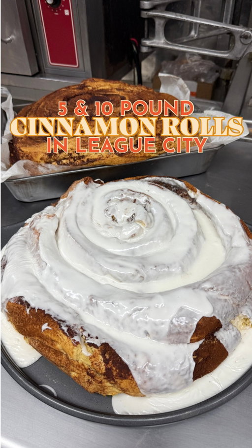 TEXAS-SIZED CINNAMON ROLLS, DONUTS, & FRITTERS 🤯🍩 Everything’s bigger in Texas… including the donuts! @bonniesdonut in League City is home to the viral 5 lb cinnamon roll ($24.99) and yes—they even make a 10 lb version ($48.99)! 🌀

But wait... there’s more! They also do giant Texas-sized donuts and fritters that are just as jaw-dropping (not to mention delicious)!

📅 How to order: DM on Instagram or Facebook, or call to place your order. Just be sure to order at least 1 day in advance!

📌 Save this for the next time you have a big cinnamon roll craving!
——
📍: @bonniesdonut (League City, 2047 W Main St) 

#donuts #cinnamonrolls #houstonfoodie #houstondesserts #htxeats #houstonfood #texassized #houstoneats #houstontexas #htx