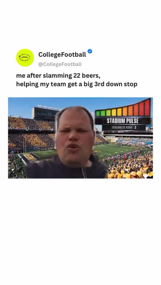 Third Down Maniac Mode

Pounding beers and screaming like my life depends on it every single third down.

Is there anything better than this feeling on game day?

Follow @collegefootball for the best news, highlights, memes and more!