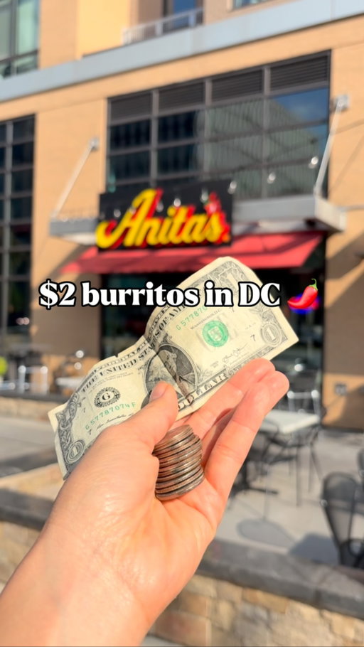 $2 for any food in this economy is a steal… but a whole filling burrito?! 🌯 @anitasnewmexico