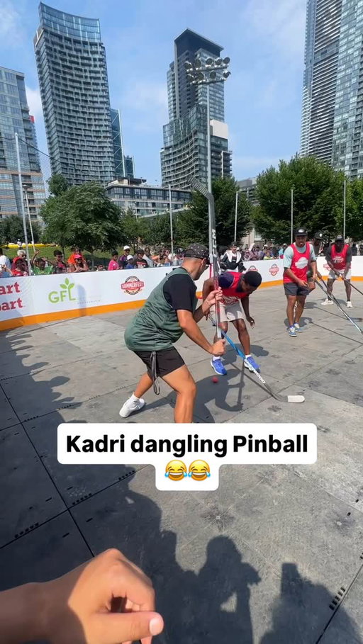 @43kadri pulled out all the moves against @pinballfoundation in the HDA Summer Fest Celebrity game 😂😂