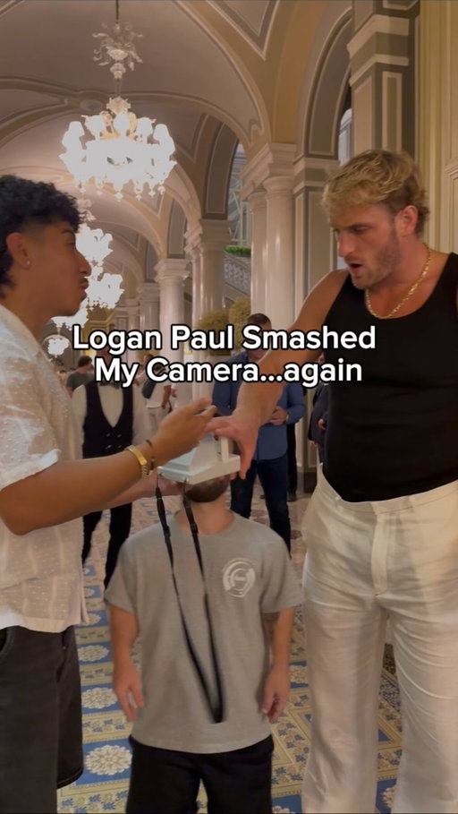 What did my camera do to you Logan Paul.. & Evan @loganpaul @dwarfmamba #polaroid #loganpaul