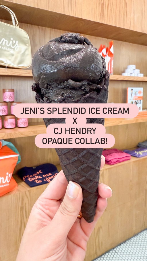 🖤 OPAQUE 🖤 a limited release collab with @jenisicecreams x @cj_hendry available at your nearest Jeni’s!

It’s velvety smooth, kinda like dark chocolate brownie batter or Oreos and oh so addictive. Get it in a black buttercrisp waffle cone or bowl and savor every lick! No activated charcoal in either so you won’t have a black tongue l, don’t worry. I challenge you to eat it all! I did 😋
-
-
-
Ice cream. Waffle cone. Artist collaboration. Limited release.
#wafflecone #icecream #icecreamscoop #scoopshop #darkchocolate #artist #collaboration #austintx #atxfood #foodie #keepaustineatin #austinfoodie