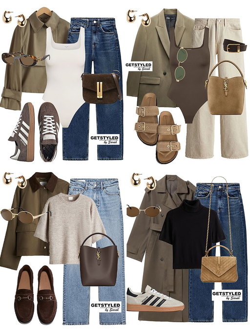 Transitional outfits in my favourite colour olive 🫒 Comment: LINK & I’ll send you the links to shop from.

Which one is your favourite look? ✨
.
.
.
#fallfashion #transitional #outfits #outfitideas #outfitstyle #style #stylish #styling #fashionstyle #fashioninspiration #autumnstyle #stylist 
Fall fashion styling, olive, styling, stylist, casual outfit ideas, sneakers, blazer, trench coat style, look