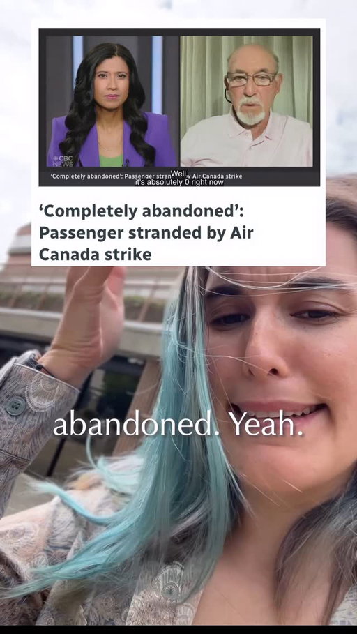 NEWSWORTHY: 
❌people getting paid below minimum wage and working thousands of unpaid hours
✅Linda misses her flight and has to sleep at the airport #cupe #aircanada #unfaircanada