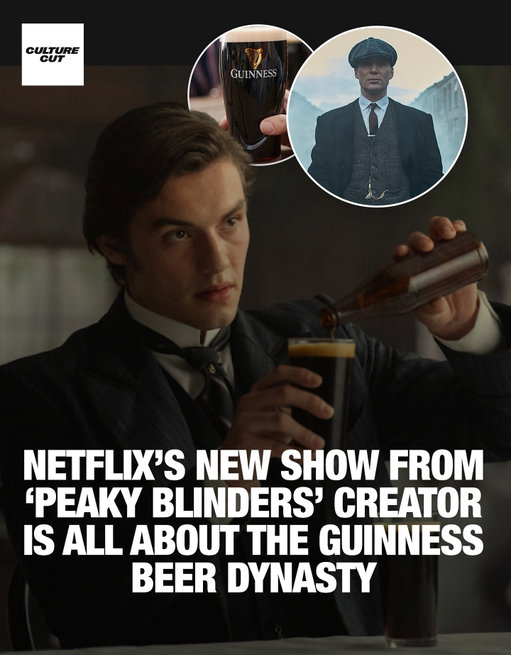 Imagine Peaky Blinders… but instead of razor blades in flat caps, it’s pints of Guinness and family betrayals in 1860s Dublin.

Steven Knight’s new Netflix series House of Guinness follows the dynasty behind the world’s most famous beer — heirs drunk on power, cash, and actual stout. Think mansions, scandals, and enough back-alley deals to make Tommy Shelby proud.

Who’s watching this with a pint in hand?

Media via Netflix/Tudum

#culturecut #peakyblinders #houseofguinness