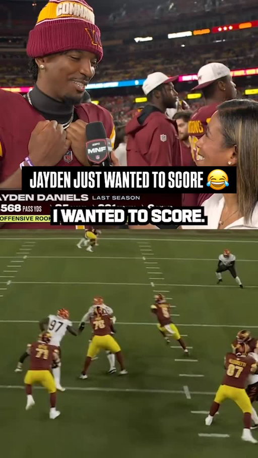 had to get in the end zone 😤

📺: #CINvsWAS on ESPN
📱: Stream on #NFLPlus and ESPN+