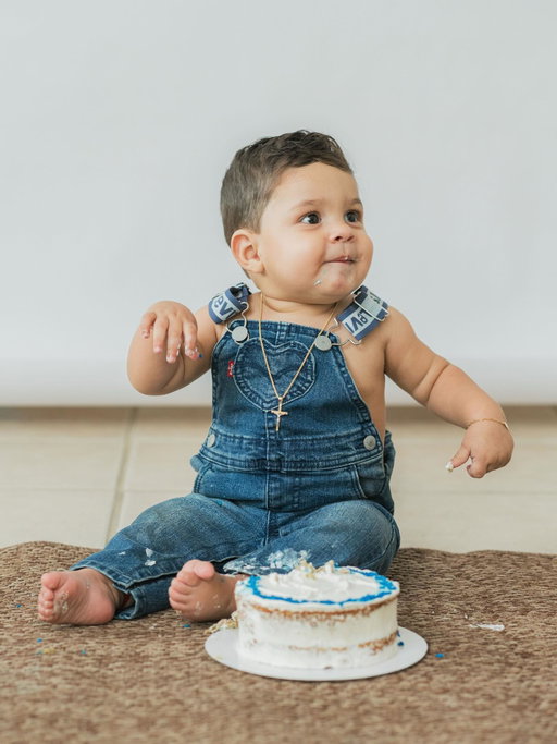 Noah’s smash cake 🎂💙 #1stbirthdaycake