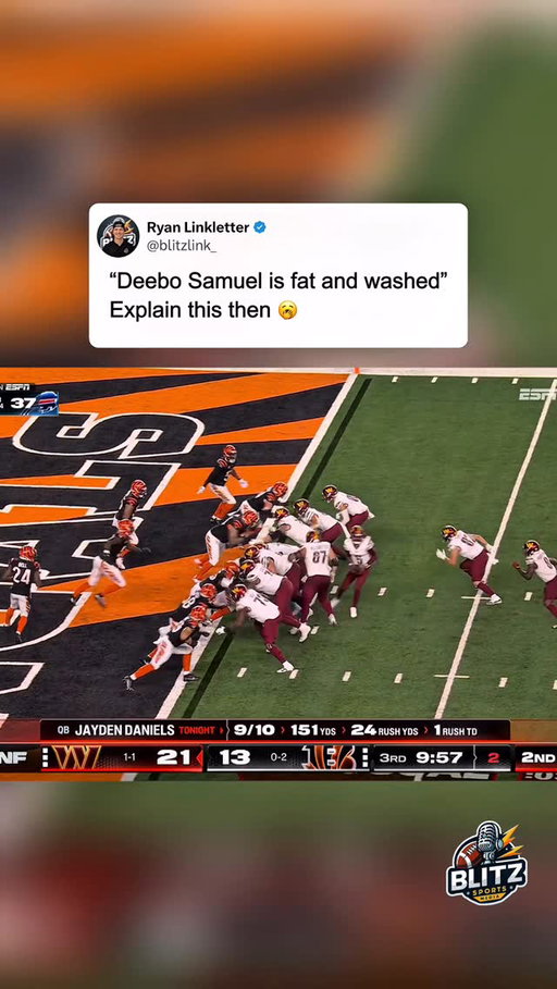 Deebo Samuel looked fresh last night against the Bengals, is in he for a big year in Washington? 

#commanders #deebosamuel #nfl