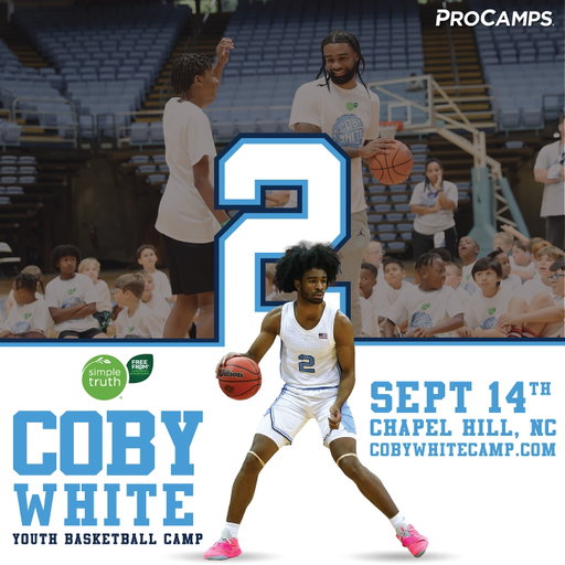 Can’t wait to see y’all at my @SimpleTruth4U Youth Basketball Camp in Chapel Hill. 

📅 Sept 14
⏰ 1:00pm – 4:00pm
📍 Dean Dome | Chapel Hill, NC
 
🔗 CobyWhiteCamp.com or link in bio #ad