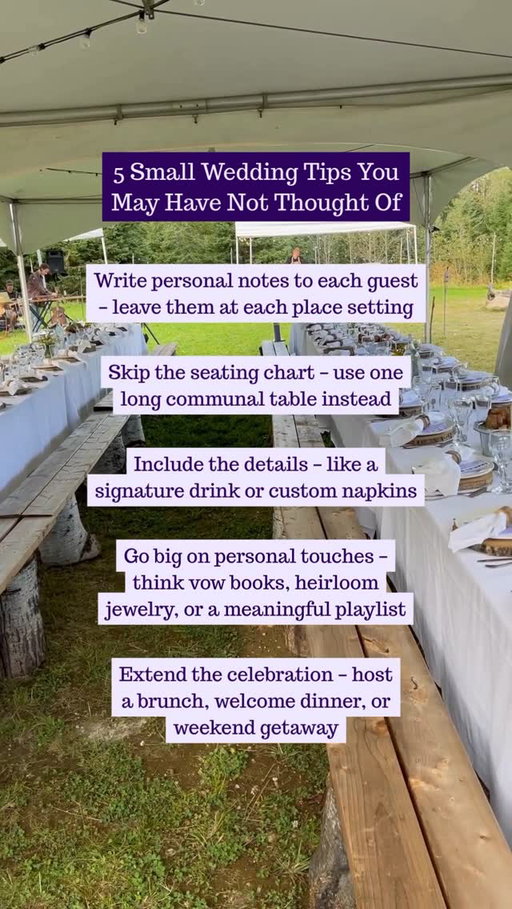 Intimate wedding? Here are 5 small wedding tips you might not have thought of! 💍 From personal touches to creative ideas, make every moment count with your closest crew. ✨

#withjoy #joywedding #weddingregistry #joyregistry #smallwedding #weddingtips #smallweddingtips