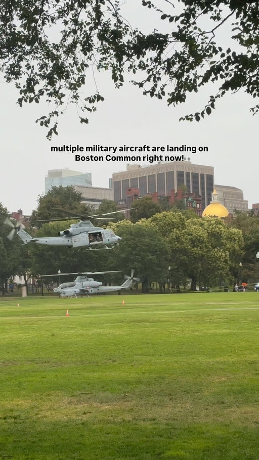 happening now! excuse the noise! 

Marine Week in Boston features military helicopters landing on the Boston Common baseball field as part of the U.S. Marine Corps’ 250th birthday celebrations.

And a flyover the Boston Common is scheduled for tomorrow Thursday at 10:45AM!

#makebostonhome #thingstodoinboston #usmarinecorps #bostoncommon