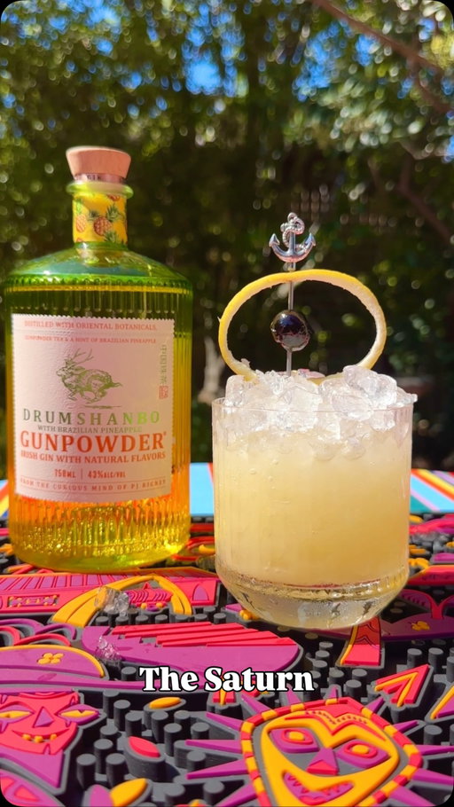 The Saturn 🪐🏝️🍹

This cocktail was named best in the world at the IBA World Cocktail Championship in 1967!

This cocktail is bright, tropical, and has one of my favorite signature garnishes for any cocktail. I really like the way the tropical flavors pair with the botanicals of gin. For this cocktail I’m using Brazilian Pineapple Gunpowder Irish Gin which features flavors of pineapple, juniper, spice, and gunpowder green tea. 

You can find this cocktail on the menus of tiki bars across the world, but here’s the recipe so you can make it at home! 

1 1/2oz Gunpowder Gin @gunpowder.gin 
1/2oz lemon 
1/2oz passionfruit syrup
1/4oz orgeat 
1/4oz falernum 

#sponsored #Dashofadventure #gincocktail #tiki