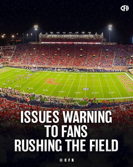 Ole Miss has issued a statement in regards to Field Rushing being prohibited for all spectators at Vaught-Hemingway Stadium.

Reminder: Field Stormings in the SEC will now cost the home team $500,000.

📸 Ole Miss