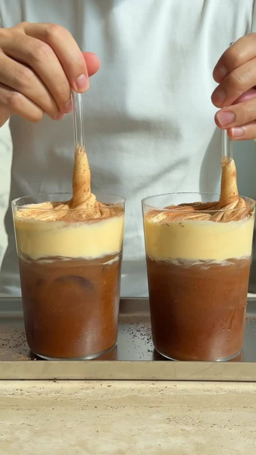 Tried something new today… Vietnamese Egg Coffee 🥚☕
4 yolks + condensed milk + vanilla extract + espresso+ water + ice = creamy madness 

Taste? 7.5/10  rich & velvety but with a tiny eggy twist 
Fun to try once, but not sure I’d go for round two.
Would you dare to try this?
