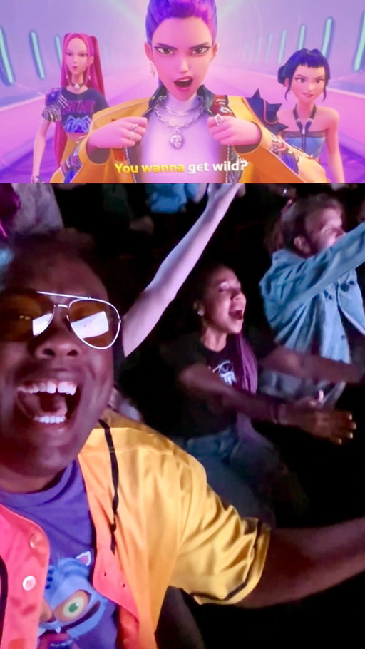 I think we all sing at the K-POP Demon Hunters Sing-Along. And more screenings are happening this weekend Aug 23 & 24. Check local theatres. Thanks @kpopdemonhuntersnetflix @netflix for this special event at the Netflix Tudum Theatre.

@katiewilsonpics @followtheyellowbrickgirl @itsmorphintime17 @erikaenchanted @kenjeong @sonyanimation 

#kpopdemonhunters #kpop #huntrix #sajaboys #singalong #netflix #tudum