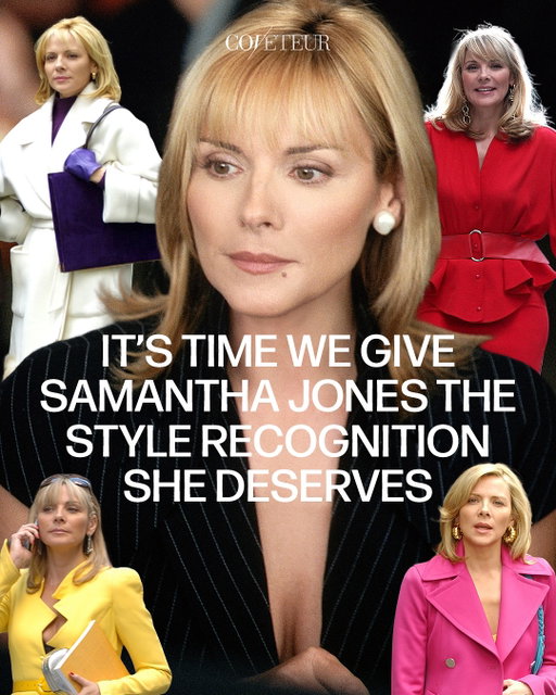 Everybody say happy birthday to @kimcattrall! In celebration of her 69th, we’re looking back at some of Samantha Jones’ best looks from the original Sex and the City—from The Row-esque black flip flops to that slinky red dress.