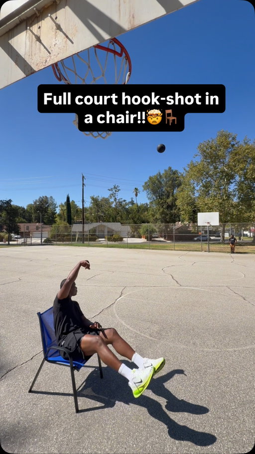 Hook-shot full court sitting in a chair!!😤 
-
Wait until you see the new @ESPN App with the MOST and BEST live sports! I UNDERSTAND IT NOW! #AD #Iunderstanditnow