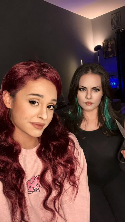 Jade and Cat had a reunion 🙂‍↕️ @v1670r14 
AHHHH THIS VIDEO WAS SO FUN TO FILM 
products used: 
@hudabeauty easy blur foundation, easy bake setting powder 
@colourpopcosmetics powder blush, crème gel liner black 
@plouise1 the bridal series palette
@kosas eyebrow pencil 
@urbandecaycosmetics all nighter setting spray 
#arianagrande #makeuptutorial #victorious #makeup #colourpop #plouise #hudabeauty #urbandecay #igreels #reels #explore