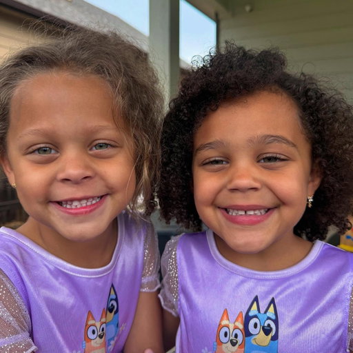 The OG twins 2020 💚💜 & the new twins 2025 💖💖. Wifey said it’s official.. I’m the final girl dad boss!😎 I love that! Thank you Lord for daughters x4!🙌🏽