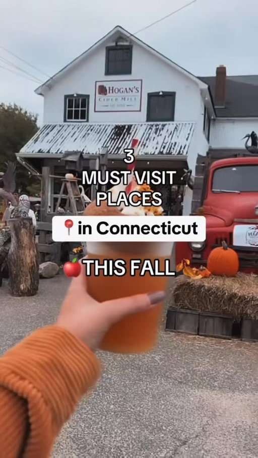 3 places in CT you have to visit this fall🎃

🍩🍎Hogan’s Cider Mill – Burlington, CT
The drunken donut is a must-try 🤤 It’s their hard cider topped with a fresh cider donut + all the toppings. The cutest fall vibe with mini golf, hot dogs, pumpkins, and cozy farm vibes. Dog friendly!
📍 522 Spielman Hwy, Burlington, CT

🦙🍂Old Cider Mill – Glastonbury, CT
One of the oldest continually operating cider mills in the country✨ Beyond cider + donuts, they’ve got pumpkins, a little farm stand, and animals you can feed (yes, llamas 🦙💛). Perfect family-friendly fall stop. Nearby lots of other hiking spots and restaurants!
📍 1287 Main St, Glastonbury, CT

🌙🎃Old Wethersfield, CT
Think “mini Salem” without the crowds👻 The site of America’s first witch trials, this historic town is packed with museums, boutiques, cafés, and even a peaceful nature pond for exploring. Truly a hidden New England gem. This is one of my favorite towns in Connecticut (make sure to check out the Victorian architecture!)
📍 Main St, Wethersfield, CT

✨Follow @thekaylamurphy for more New England fall finds, hidden gems, and cozy travel inspo🍁🍂

#connecticutfall #thingstodo #newenglandfall #kaylamurphy #cidermill #hiddengems #pumpkinseason #fallinnewengland #autumnadventures #connecticut #burlingtonct #hoganscidermill #glastonburyct #oldwethersfield #explorect