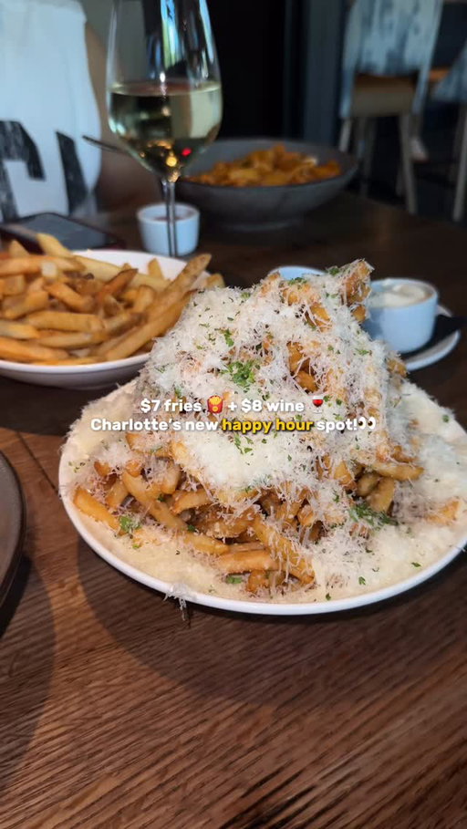 $7 HAPPY HOUR SPECIAL - CHARLOTTE NC

|FOLLOW ME| because I’ll be giving away $50 to a Few people to try this spot out for yourself! 

Charlotte, NC 👀 I just found one of the BEST happy hour deals in the city… and you need to try it! 🍷🍟

✨ $7 parmesan fries (M-F 3-6pm)
🍷 $8 wine (it’s really 25% off all wine by the glass on Tuesdays. Riesling comes out to about $8.25) 

Could this be your new go-to happy hour spot in Charlotte? 👀

Whether you’re looking for cheap eats, date night on a budget, or just a spot to unwind with friends, this place honestly delivers.

💰And here’s the kicker: in Part 2 video I’m going to not only go more in detail with more specials but I’m also going to give away 2x $50 gift cards to YOU so u can come try it for FREE. 

📍 Charlotte Happy Hour • Food & Drink Deals • Budget-Friendly Spots

📍 location: @catalinakitchenandbar 

👉🏾 |FOLLOW ME| @heywhatsthemove so you don’t miss the giveaway + more Charlotte food finds. 
.
.
#Charlotte #CharlotteFood #CLTEats #CharlotteNC #CLT #Wine