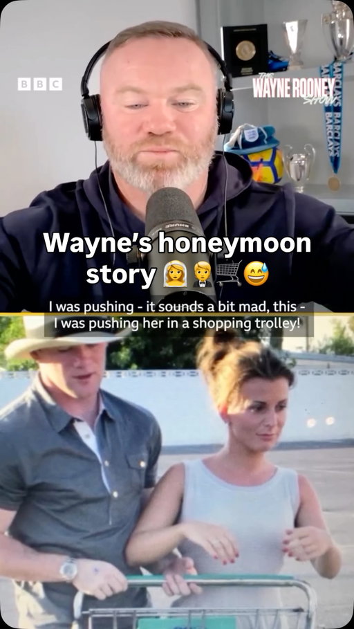 🗣 “I was pushing her in a shopping trolley!” 🛒
 
@WayneRooney’s brilliant honeymoon story 👰🤵😅