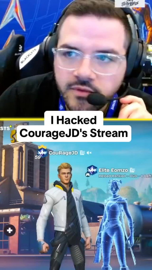 I hacked Courage’s stream 👀🫣

#fortnite #youtuber