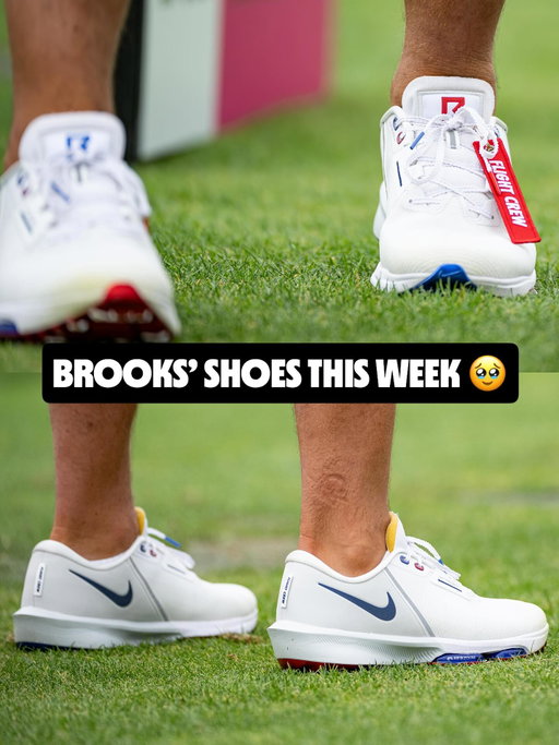 Crew-inspired shoes for @bkoepka this week ❤️

(🎥: @bkoepka) 

#LIVGolfMichigan